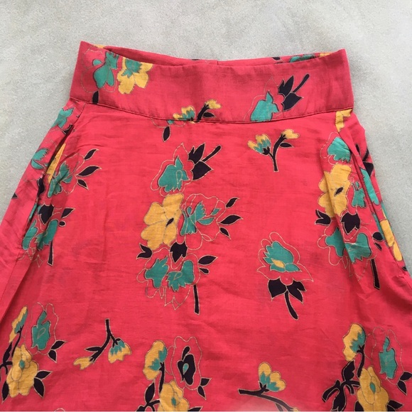 Bright and Floral 100% Cotton Maxi Skirt by 'What Goes Around Comes Around' - Picture 5 of 15